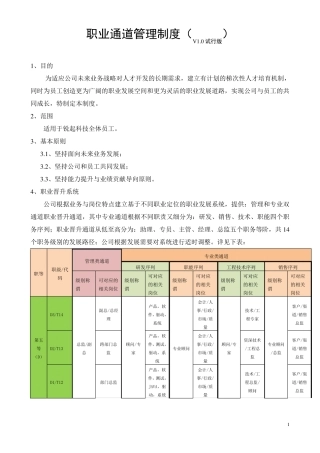 职级管理制度
