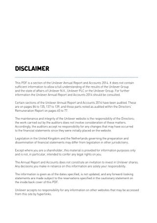 联合利华2014年报2014annualreport