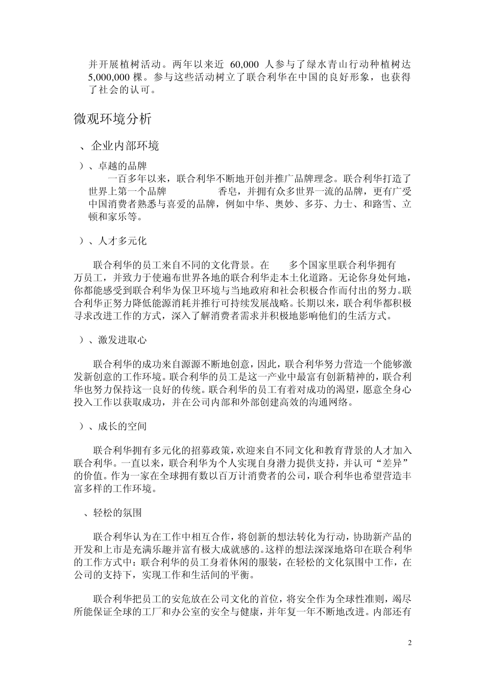 联合利华市场营销分析1_第2页