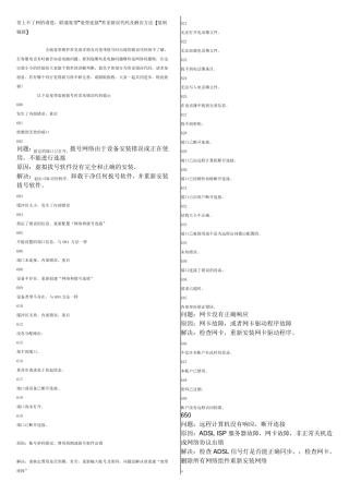 联通宽带错误代码