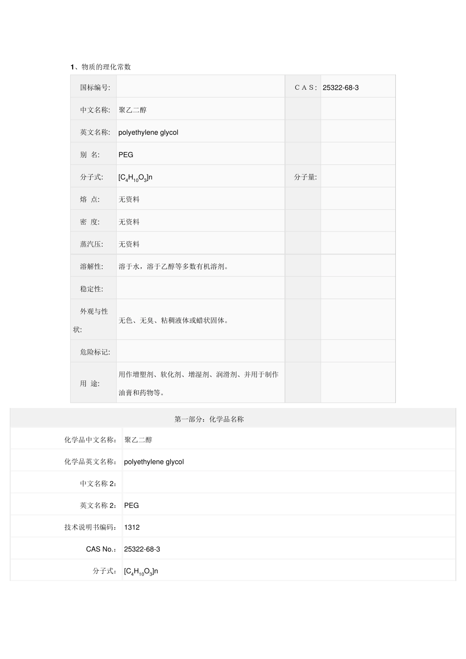 聚乙二醇msds_第1页