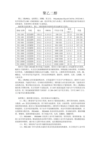 聚乙二醇的应用
