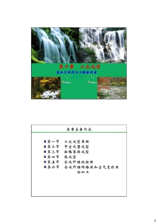 聚合物加工原理第10章二次成型周达飞