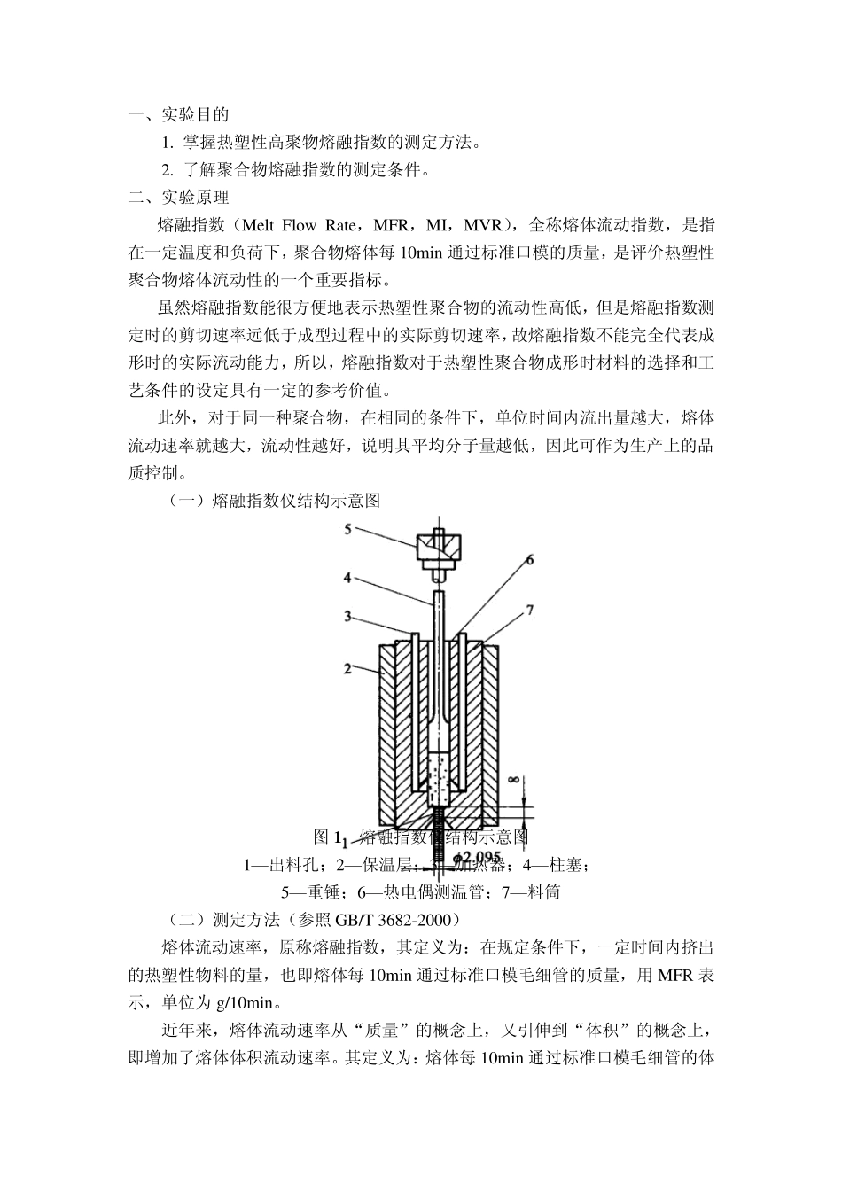 聚合物熔体流动速率的测定_第1页