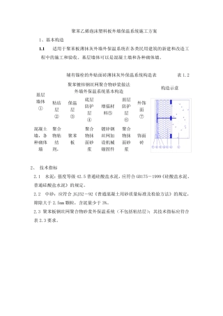 聚苯乙烯泡沫塑料板外墙保温系统施工方案