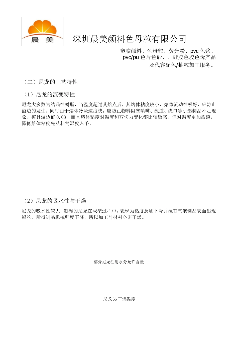 聚酰胺(尼龙)注塑工艺_第2页