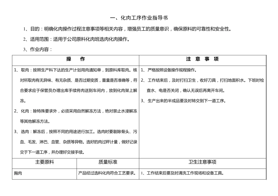 肉制品厂作业指导书_第1页