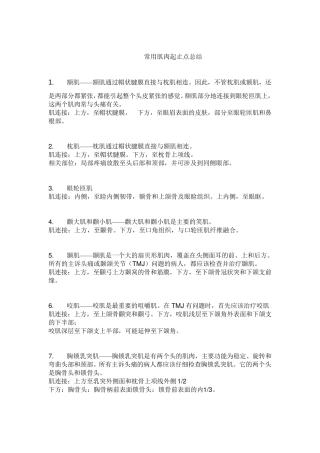 肌肉起止点总结