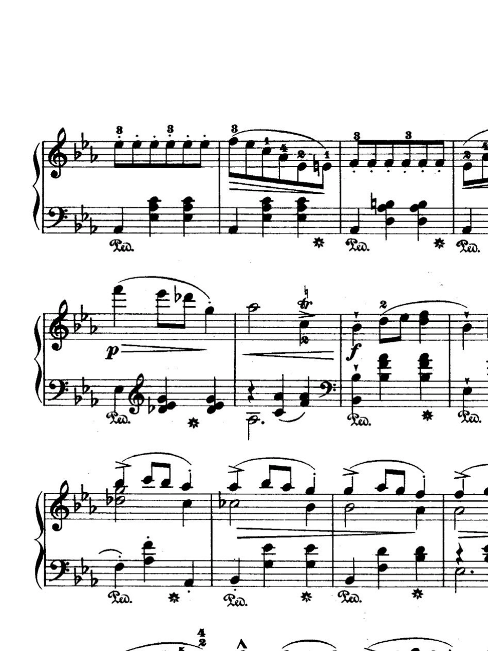 肖邦《降E大调华丽的大圆舞曲》作品18曲谱_第2页