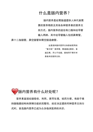 肠内营养支持健康教育