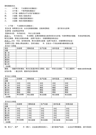 股权激励办法(第二天)