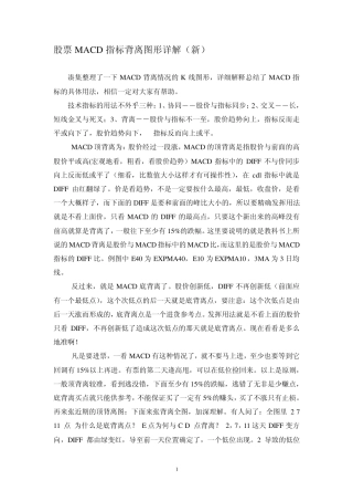 股票MACD指标背离图形详解