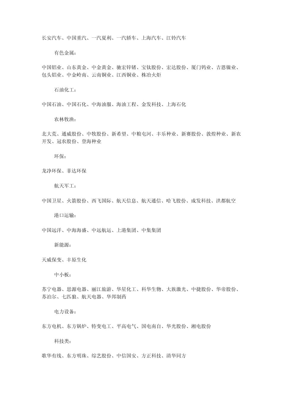 股票——各板块龙头股大全_第2页