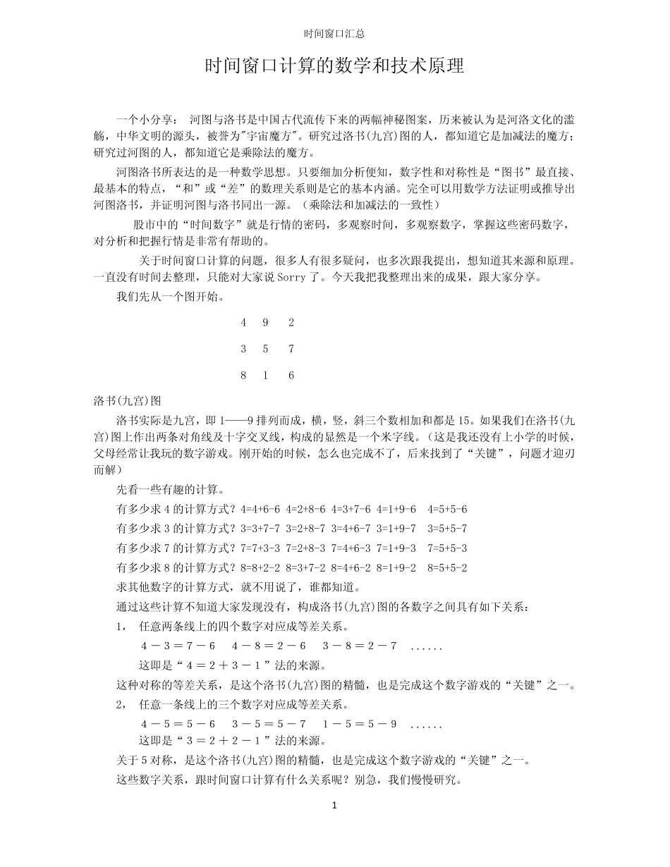 股票交易时间窗口汇总_第1页