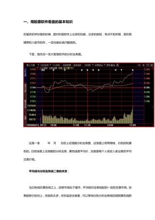 股票入门基础知识第四节：看盘和使用股票软件