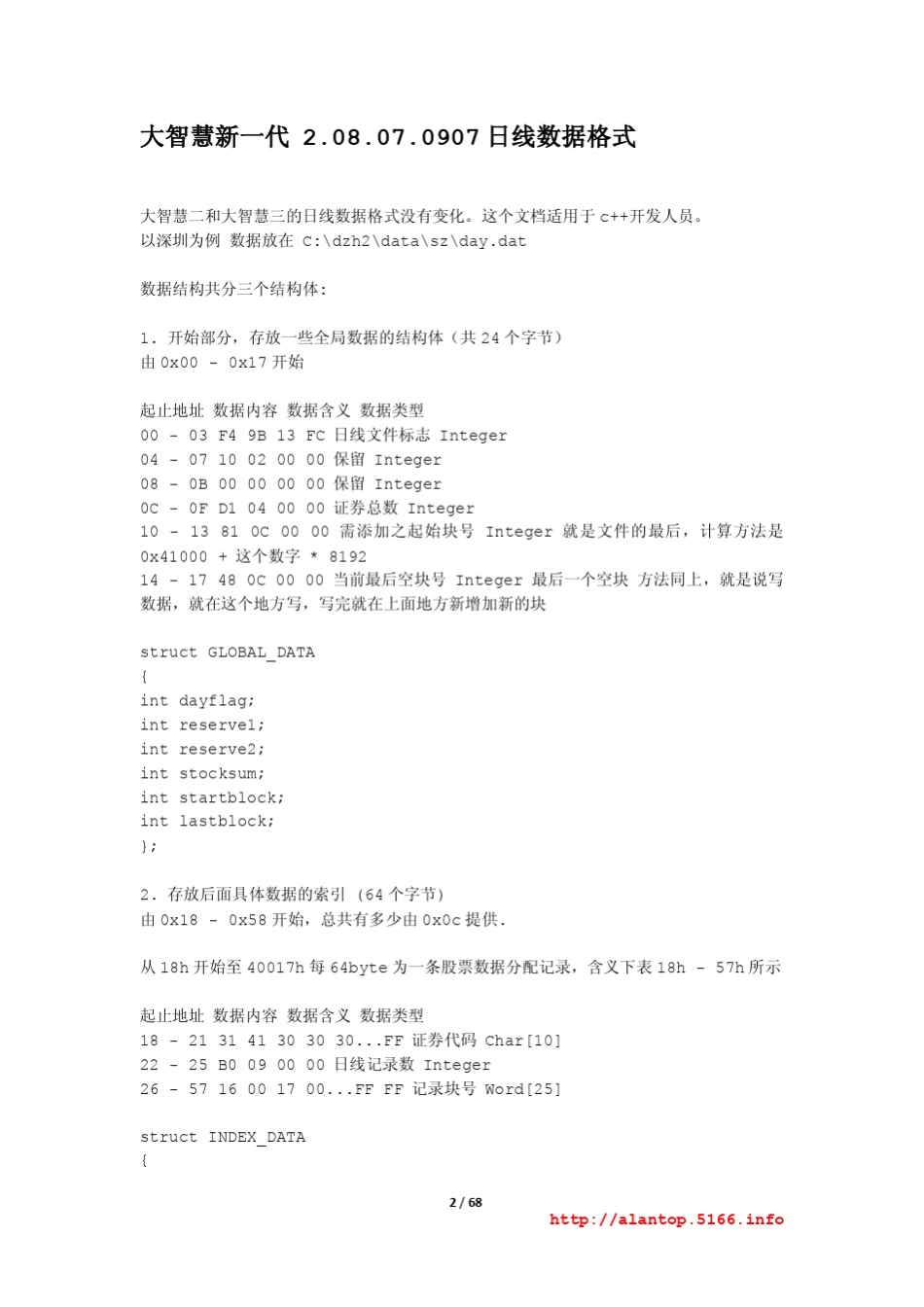 股票数据格式文档适用于股票软件开发人员_第2页
