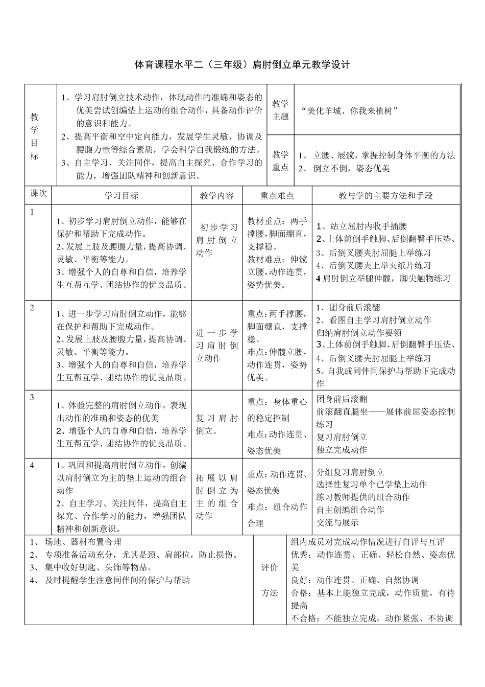 肩肘倒立教学设计及说课稿_第2页