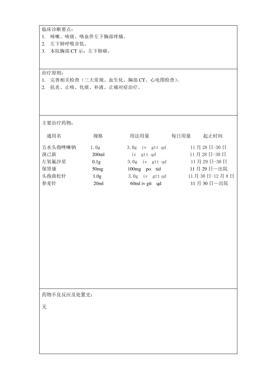肿瘤科药历范文_第2页