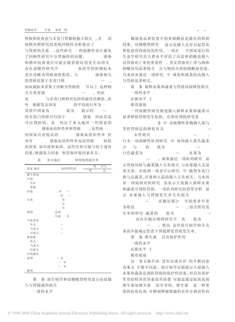 胃癌预防亚太地区共识指南_第3页