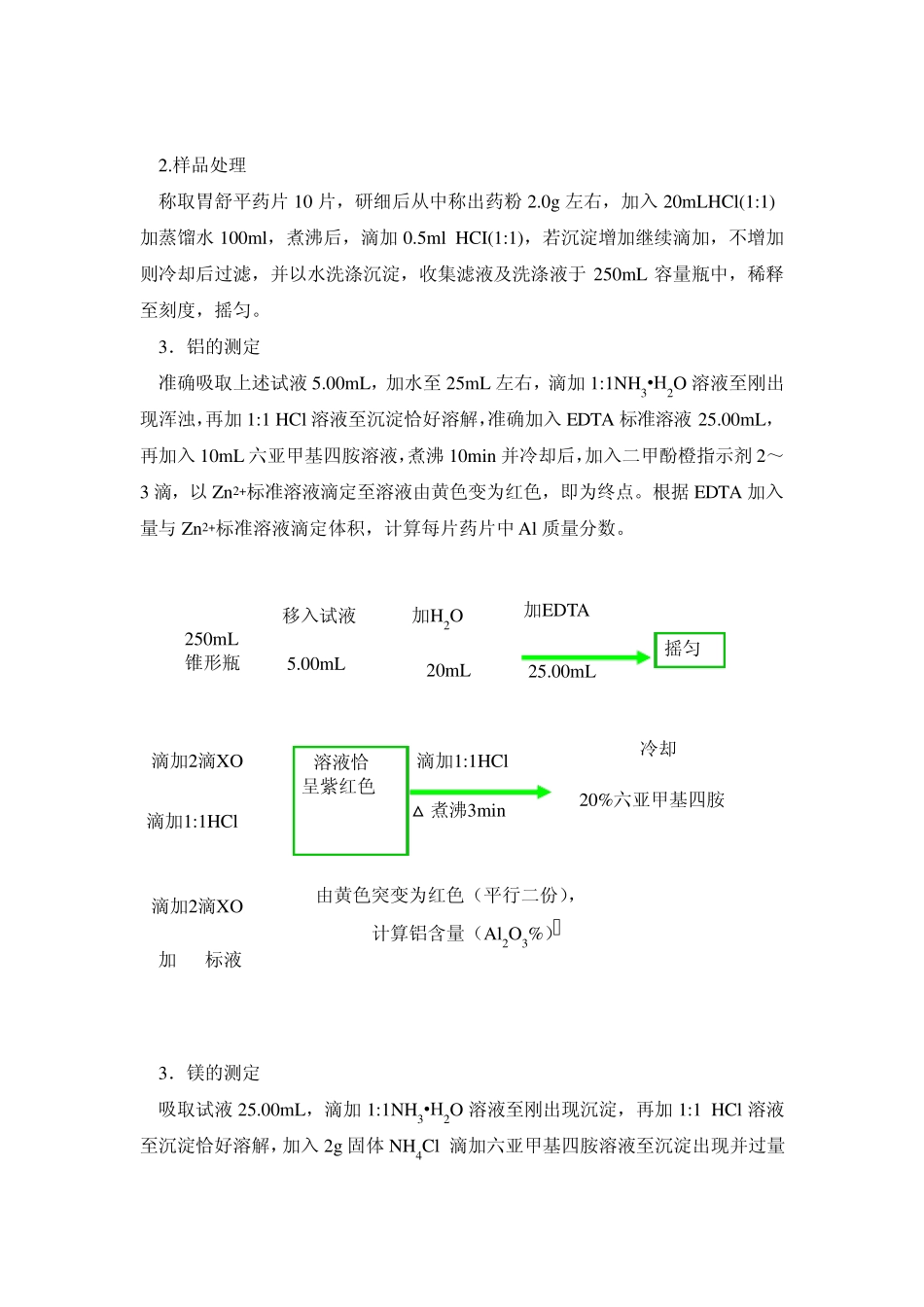 胃舒平药片中铝和镁含量的测定xiugai后的_第3页