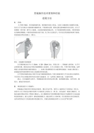 胃镜操作技术要领和经验