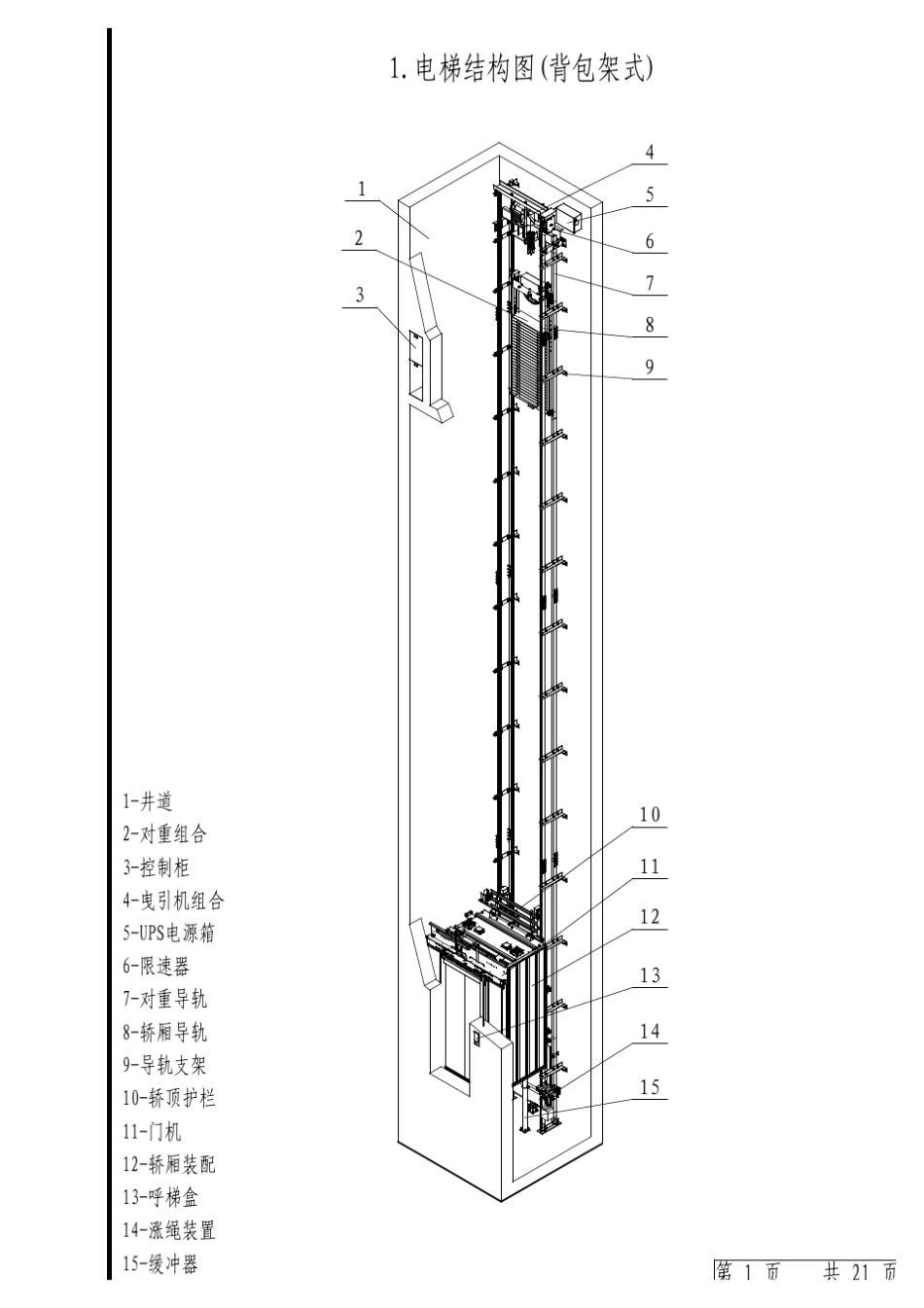 背包架式别墅电梯安装图_第3页