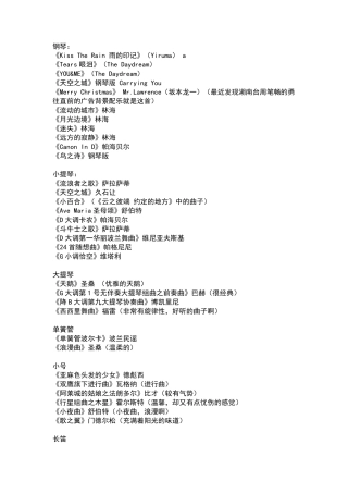 背景音乐大全