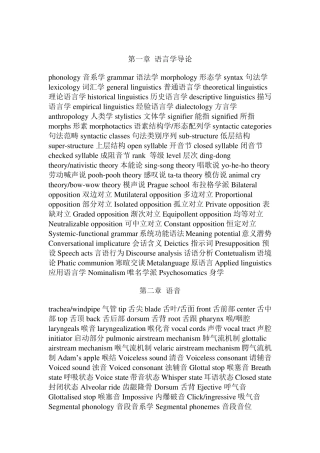 胡壮麟语言学术语表