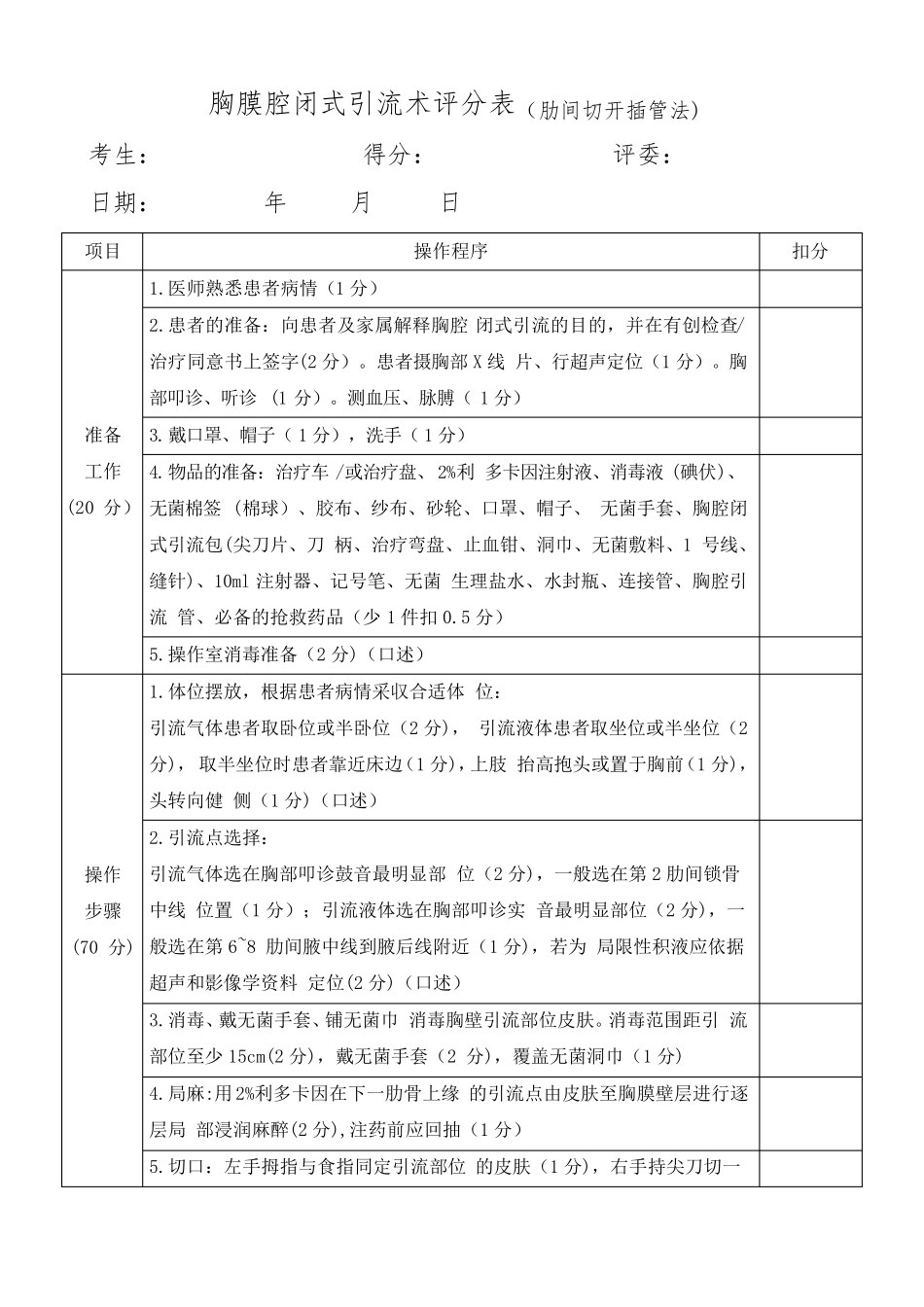 胸膜腔闭式引流术操作标准_第3页