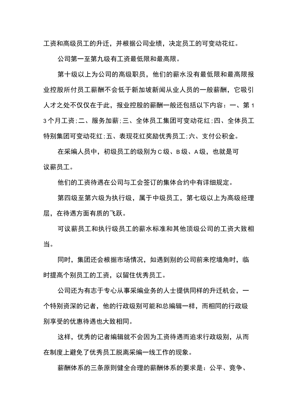 传媒行业薪酬制度_第3页