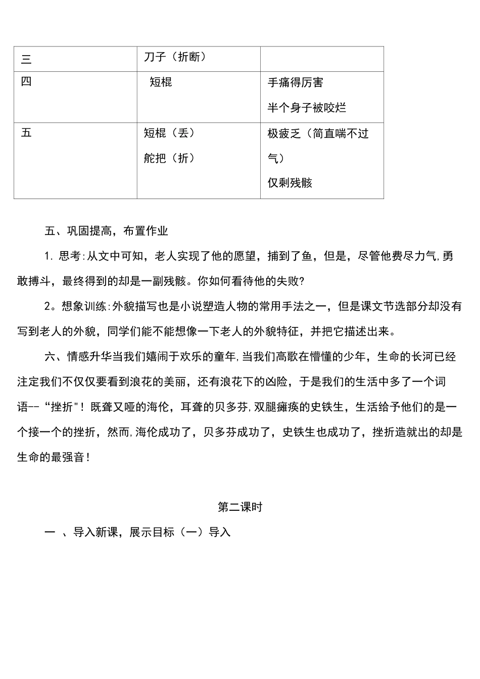 (完整版)《老人与海》优秀教案_第3页