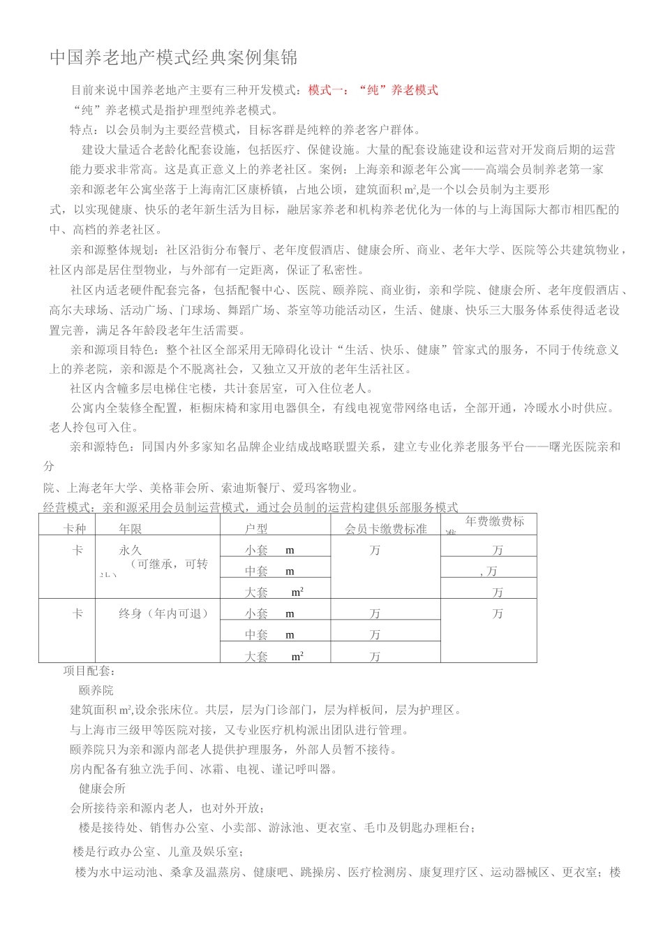 中国养老地产模式经典案例集锦_第1页