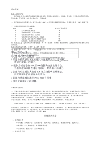 康复治疗师中级考试部分专业知识