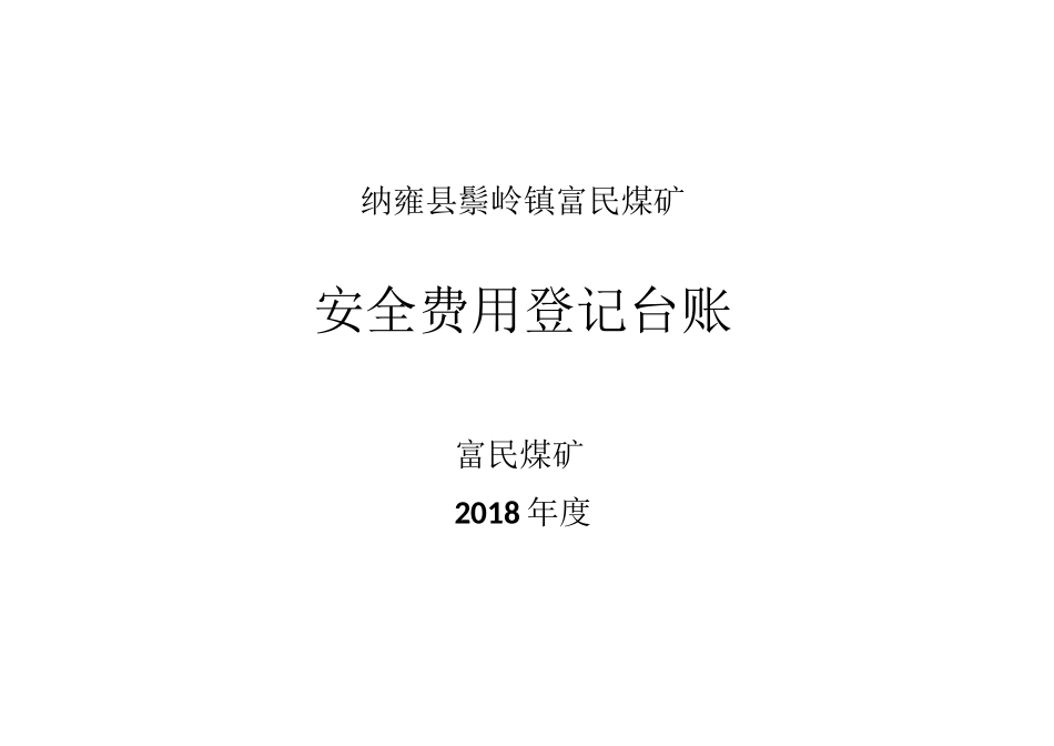 安全生产投入费用台账_第1页