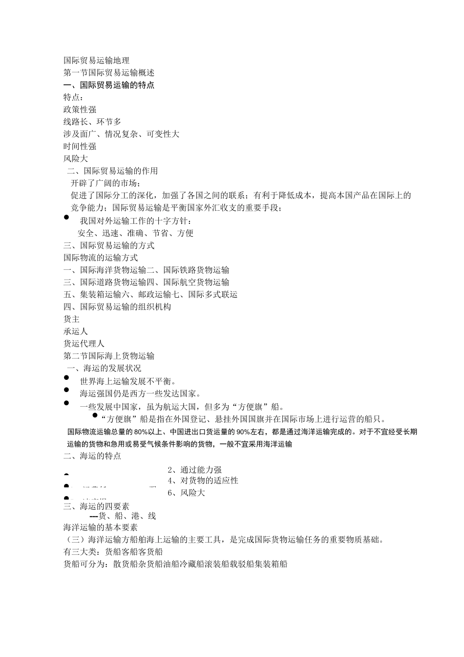 国际贸易运输介绍_第1页