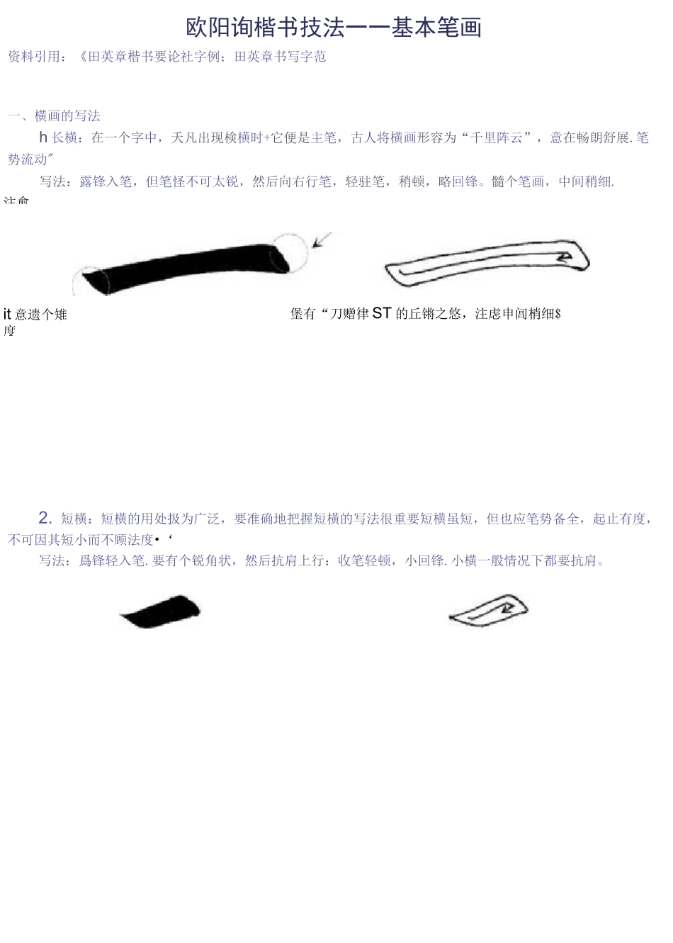 欧阳询楷书技法_第1页