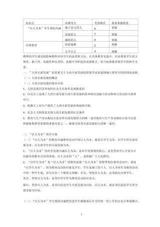 《综合素质》 重要知识点整理