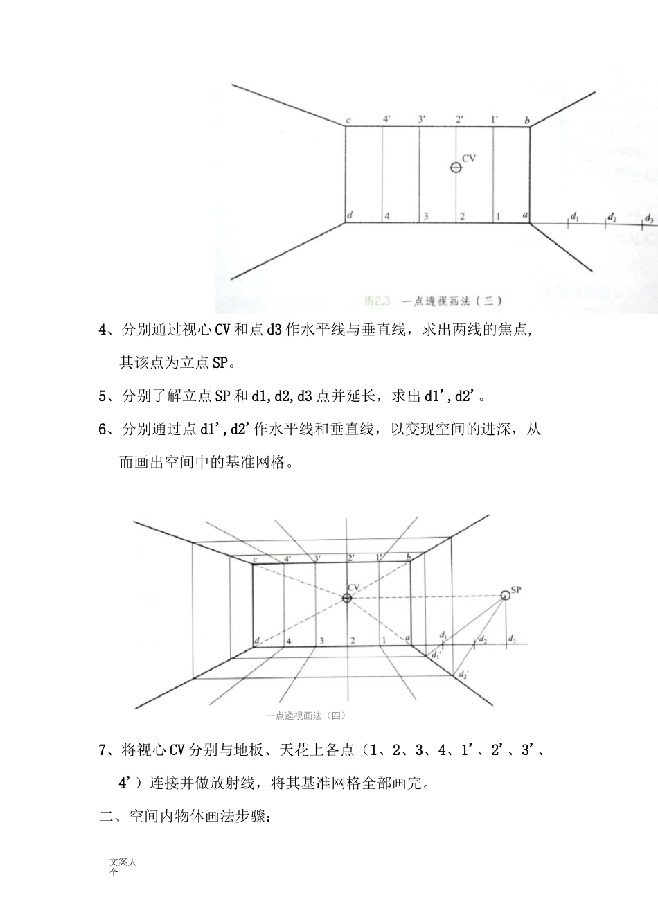 室内设计透视图中一点透视画法_第3页