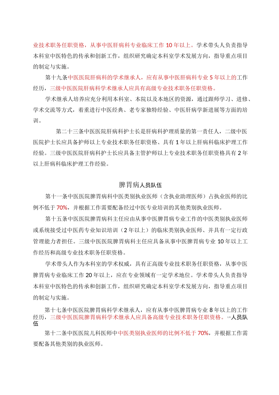 中医医院科室建设指南人员配备_第3页