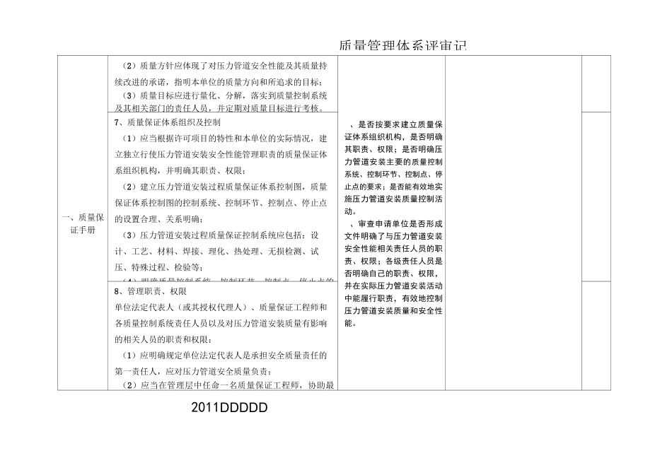 压力管道安装改造维修质量管理体系评审记录_第3页