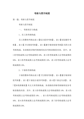 考核与晋升制度