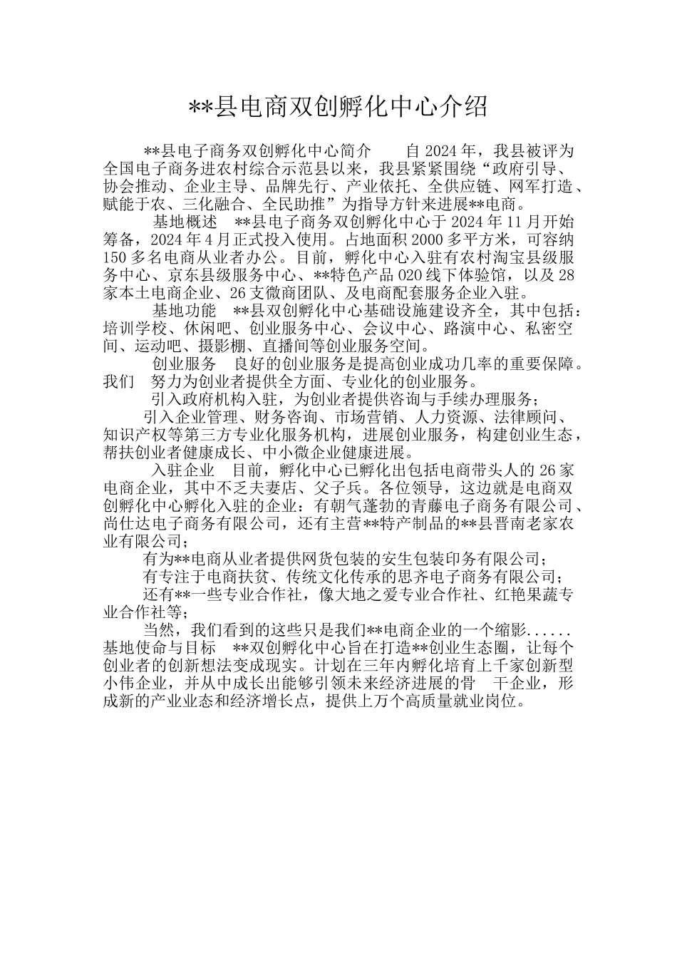 --县电商双创孵化中心介绍_第1页