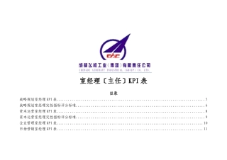 005成飞集团室经理KPI表