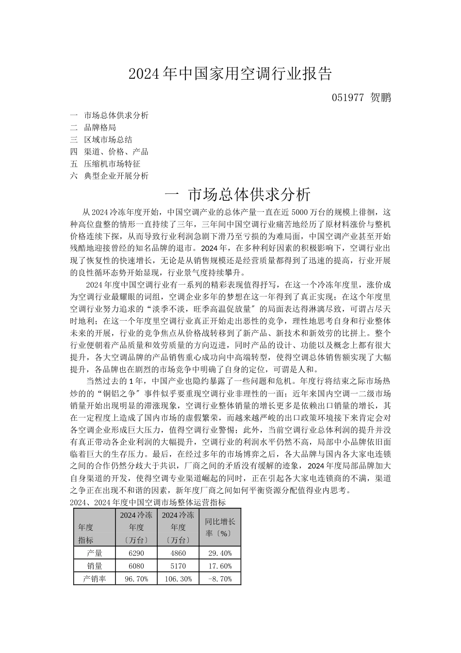 07年中国空调行业报告_第1页