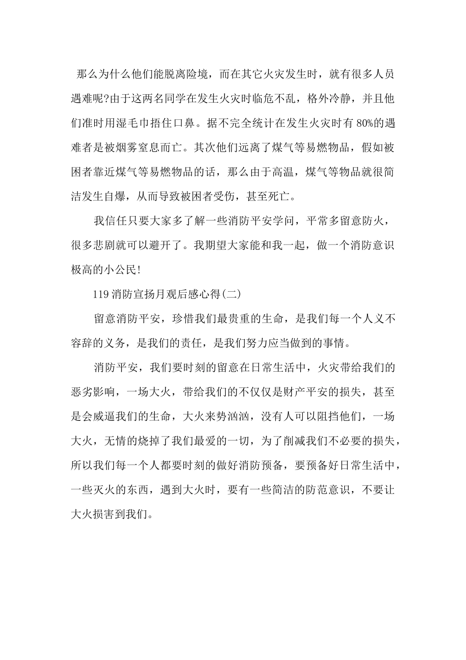 119消防宣传月观后感心得体会7篇_第2页