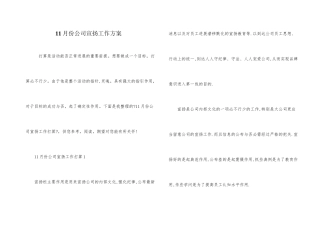 11月份公司宣传工作计划