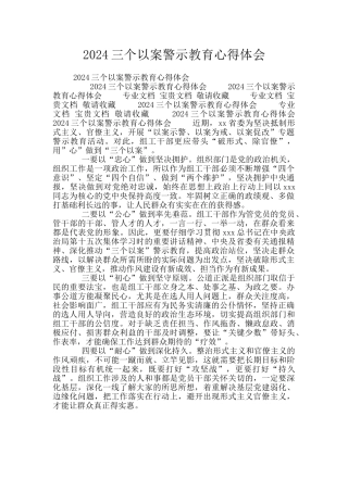 2024三个以案警示教育心得体会