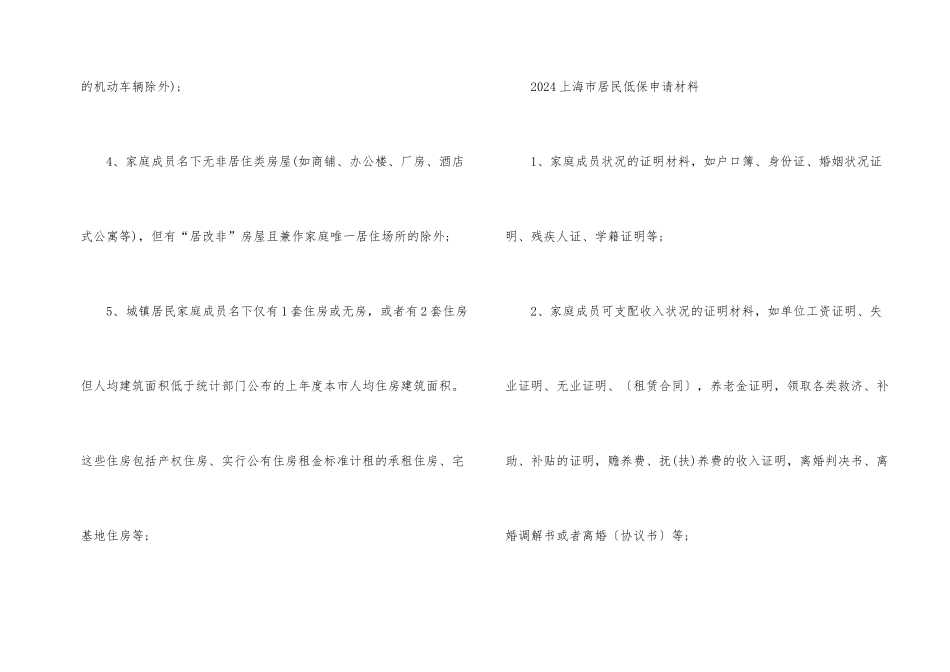 2024上海市居民低保申请指南（条件+材料+流程）_第2页