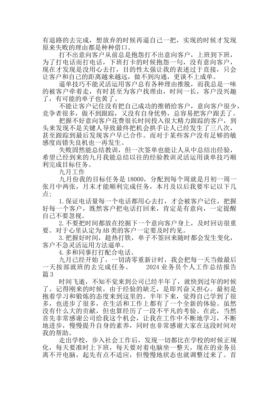 2024业务员个人工作总结报告_第3页