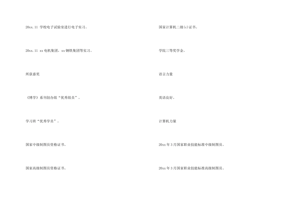 2024个人工作简历模板_第3页